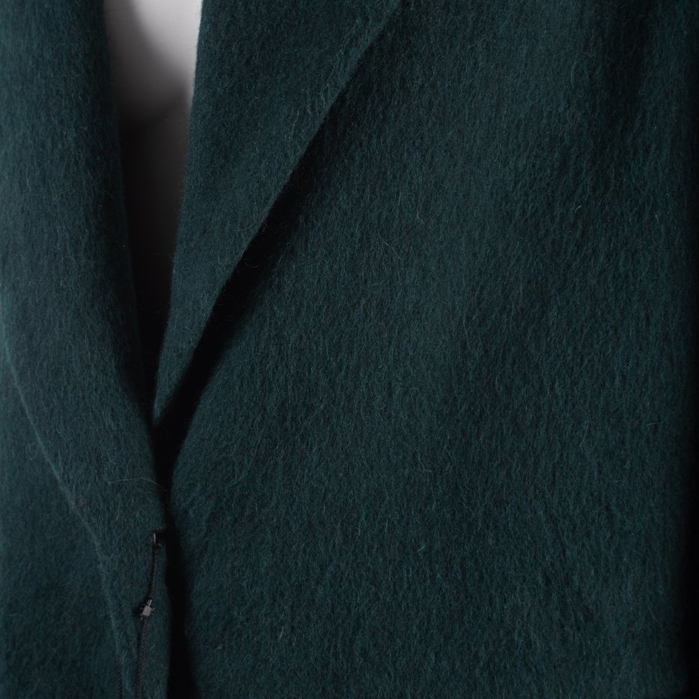 Zara Womens Green Long Coat Jacket Shawl Collar M - Picture 10 of 14